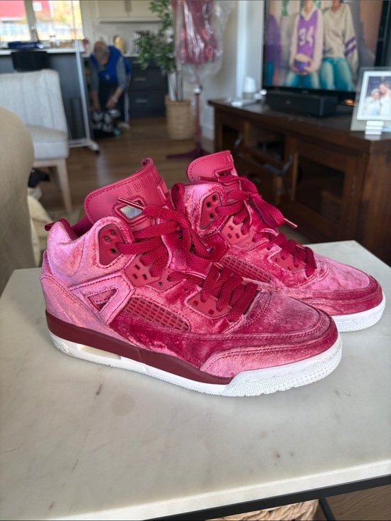 Jordan Other - Jordan Spizike Velvet Noble Red (GS) High-Top Sneakers. Size 5Y. Women’s 6.5